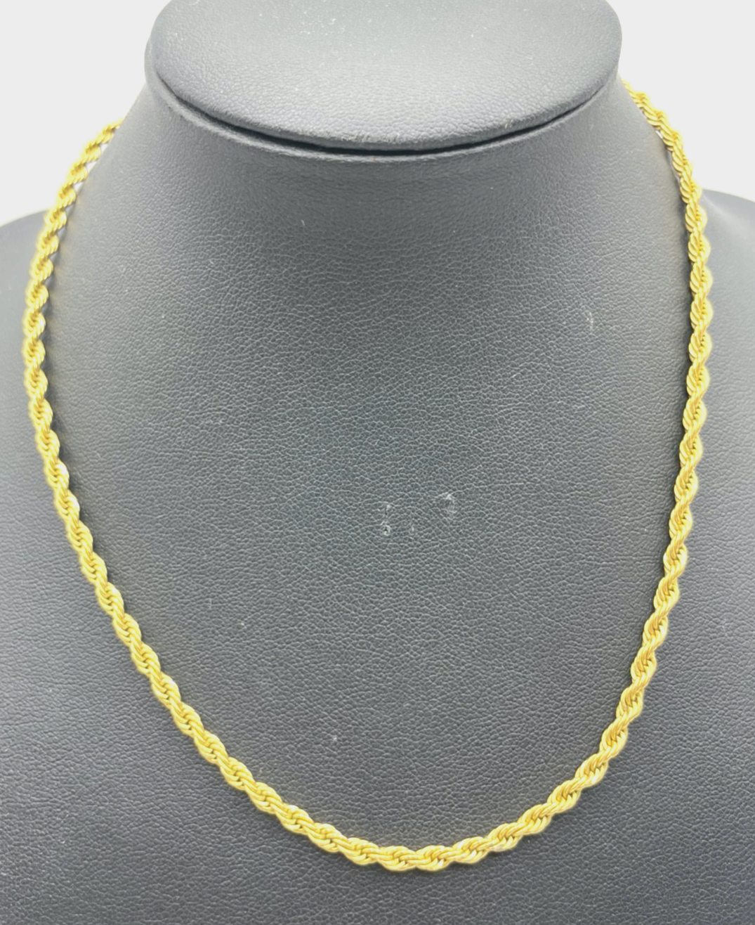 Klassische Kordelkette Golddouble 10/000 L 41 cm B 3,5 mm ohne Abrieb top gepfl0