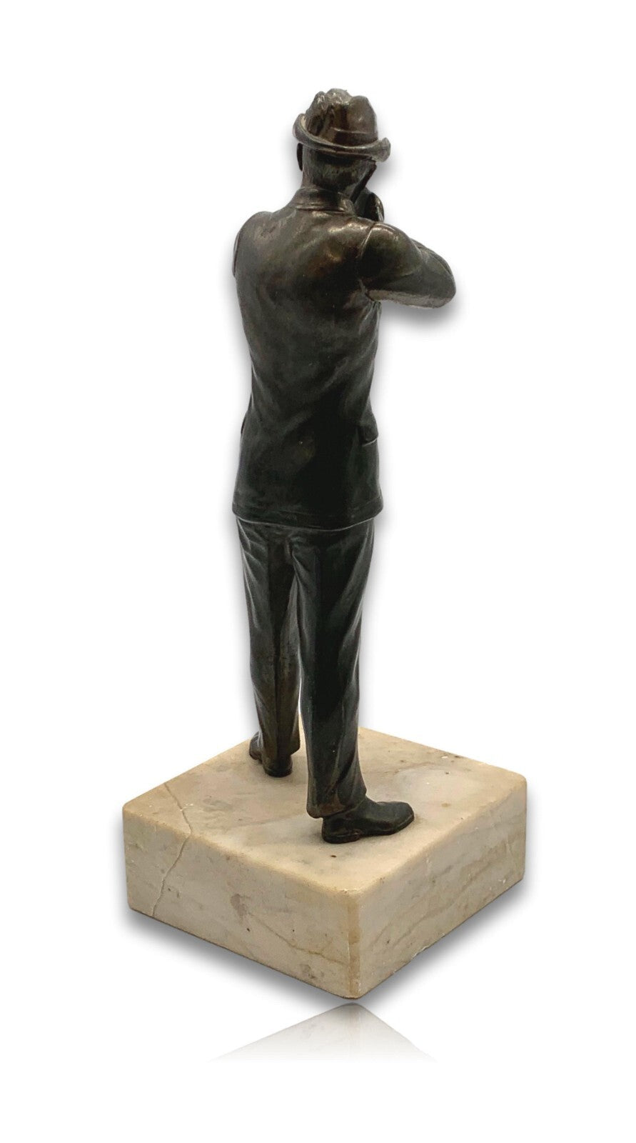 'Schütz' - Galvano Bronze Figur Skulptur Plast - Marmorsockel - ca. 1910/19205