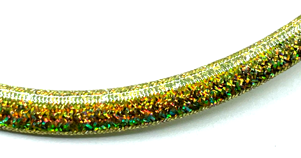 Omegareif La Barca 925 Silber vergoldet + Mesh Collier opalisierend  L 45 + 5 cm1