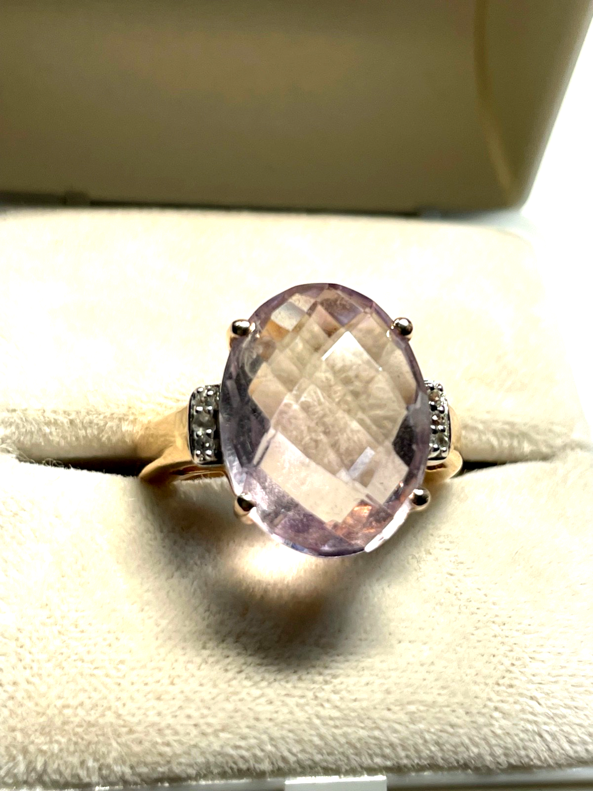 Neuwertiger Harry Ivens Ring 925 Silber rosé vergoldet mit Amethyst RG 50 Ø 15,91