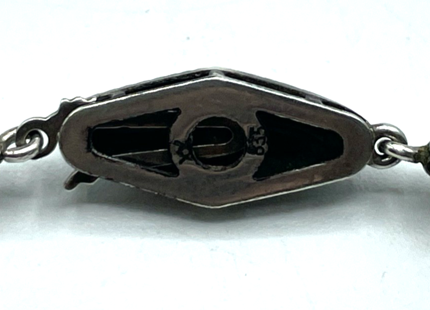 Antik echte Barock Perlen Kette Perlenkette 835 Silber Kastenschliesse geknüpft4