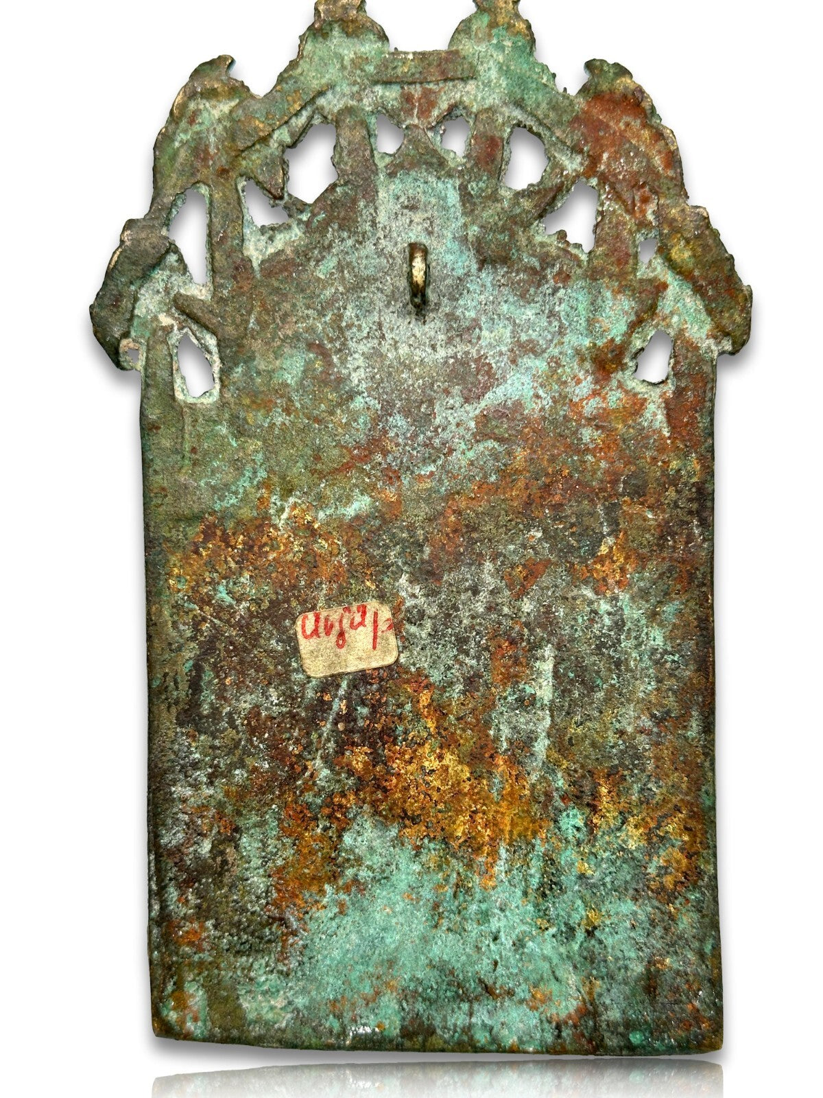 Antike russische Ikone - Die Verkündigung der Jungfrau Maria - Bronze um 18005