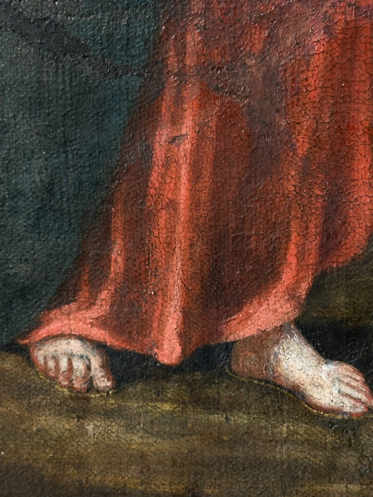 Doppelgemälde - Öl auf Leinwand - Die Heilige Familie & Jungfrau Maria - 18. Jhd6