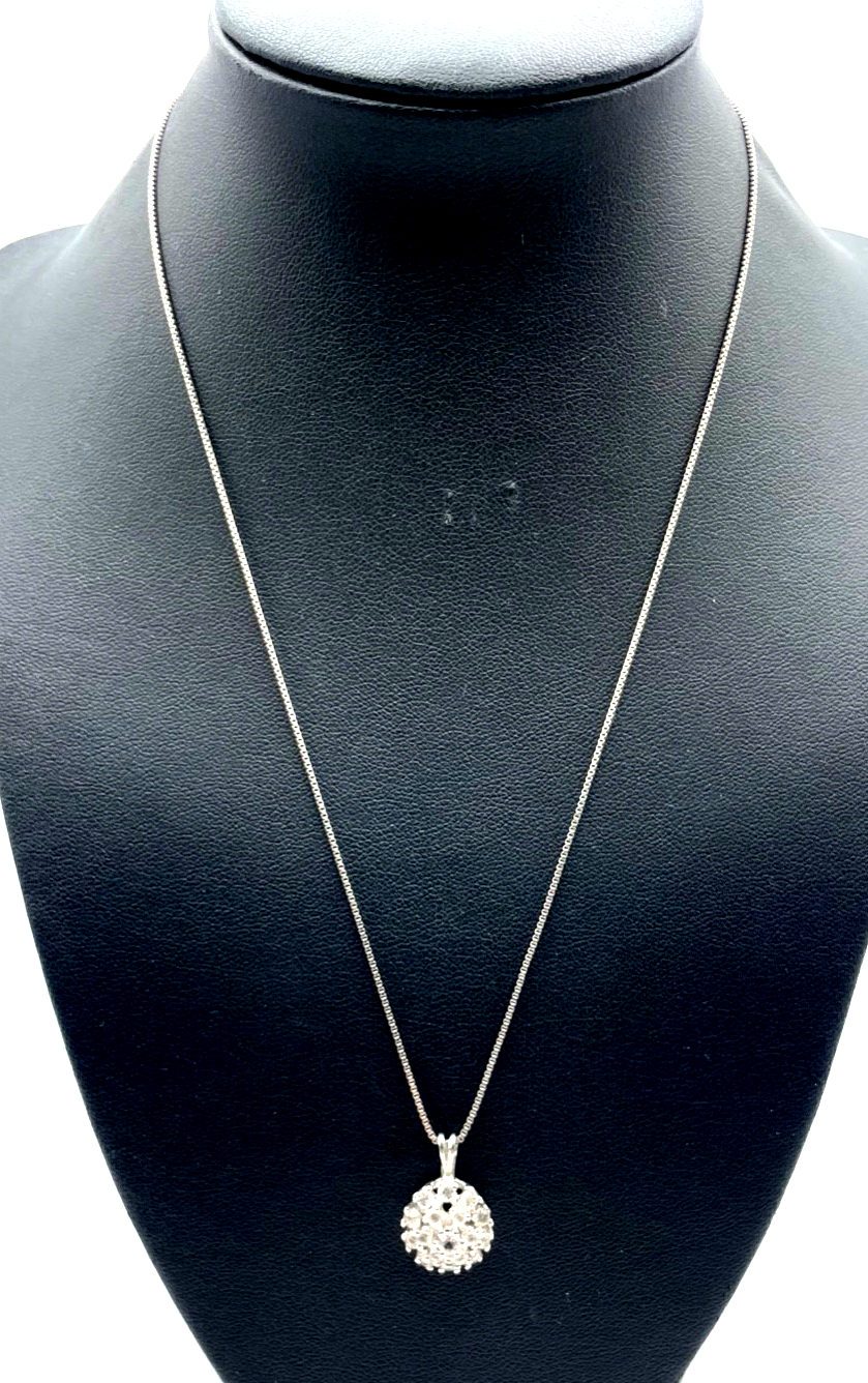 Eleganter Weißtopas Entourage Anhänger an 45 cm Venezianerkette 925 Sterling1