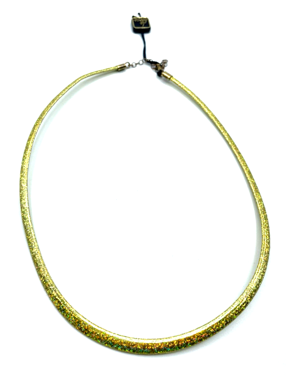 Omegareif La Barca 925 Silber vergoldet + Mesh Collier opalisierend  L 45 + 5 cm4