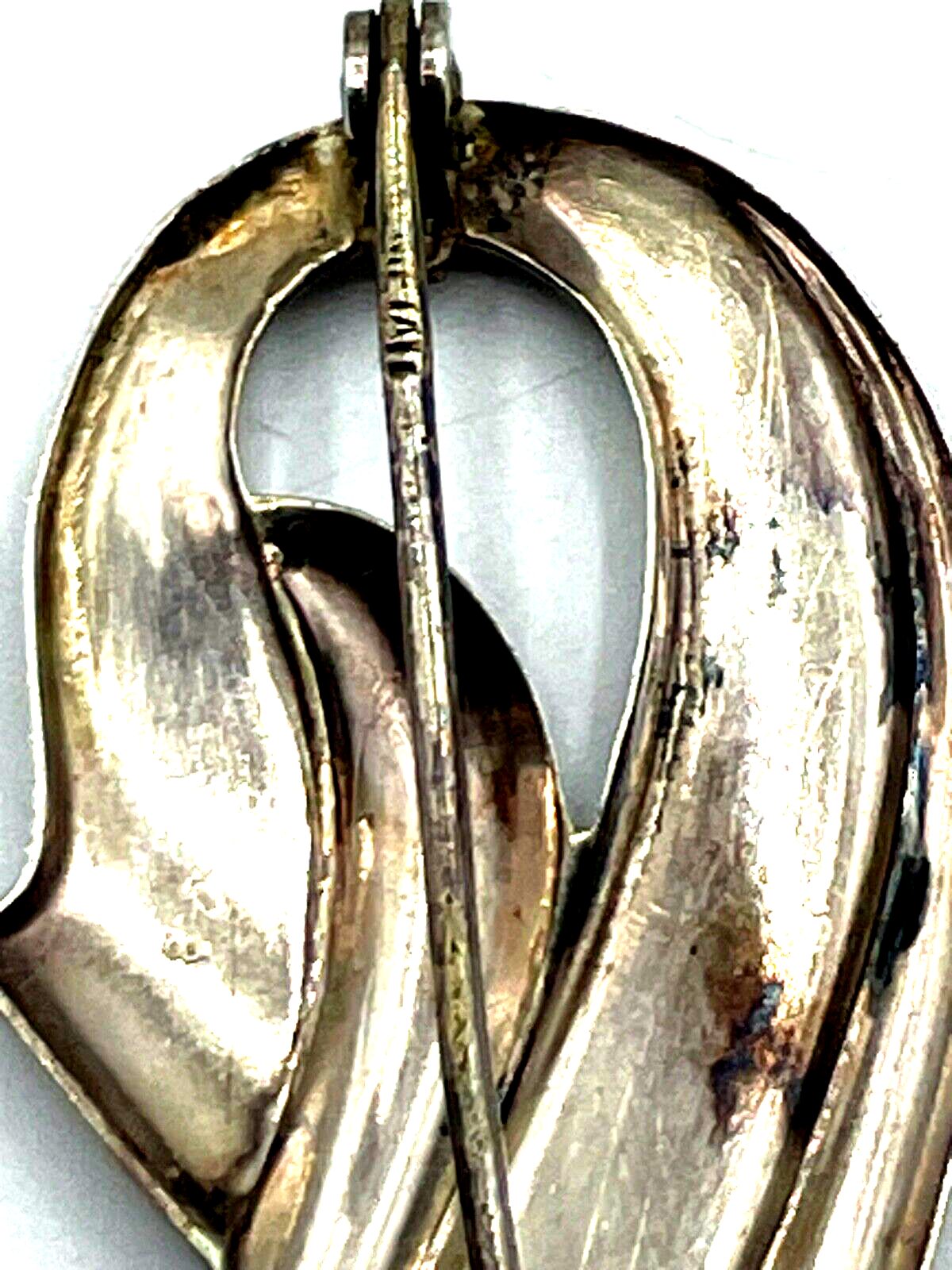 Vintage WMF Schmuck echt Silber 830 Brosche Anstecknadel Design Wolff Ära 30erJ4