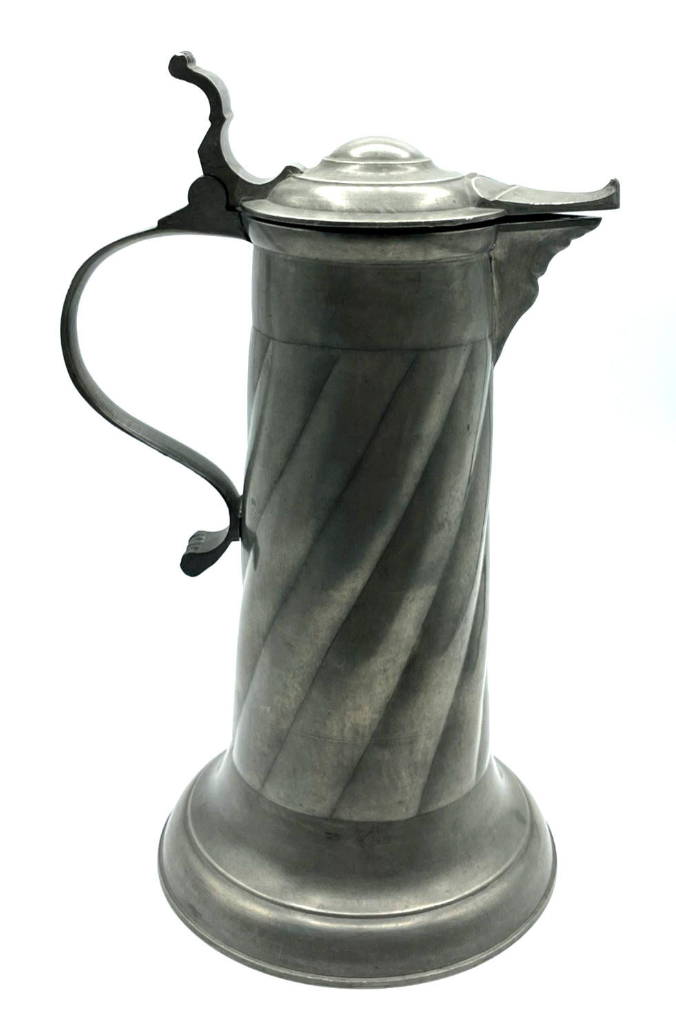 Antik Zinn Deckel Kanne Deckelkrug Zinnstitze Schank Krug sehr gepflegt H 30 cm5