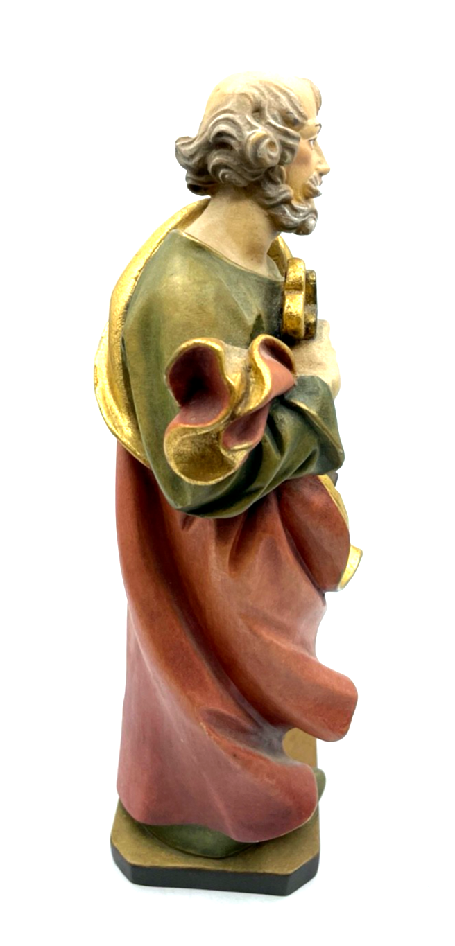 Vintage by OTCO Designer Woodcarving Holzfigur Petrus farbig gefasst H 29,5 cm4
