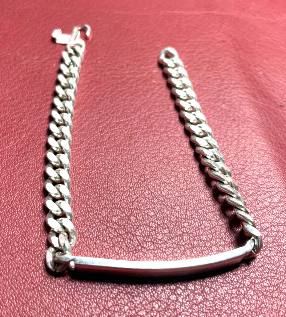 925 Silber Armband Namensband LENA Panzerband L 20,5 B 0,7 cm2