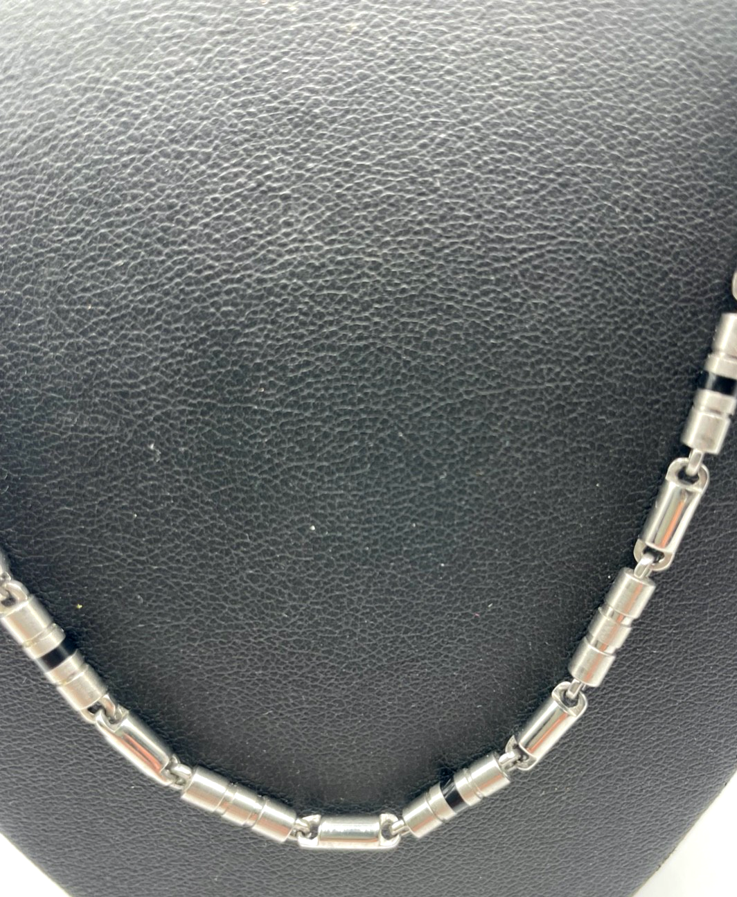 Unisex FOSSIL Edelstahl Kette L 52,5 cm B 3,5 mm Dekor Halskette wie neu1