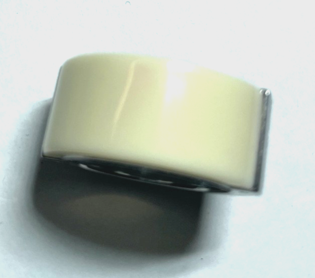 Michael Kors Steel Ring mit Schwarz/Elfenbein farbigem Einsatz RG 53 Ø 17 mm3