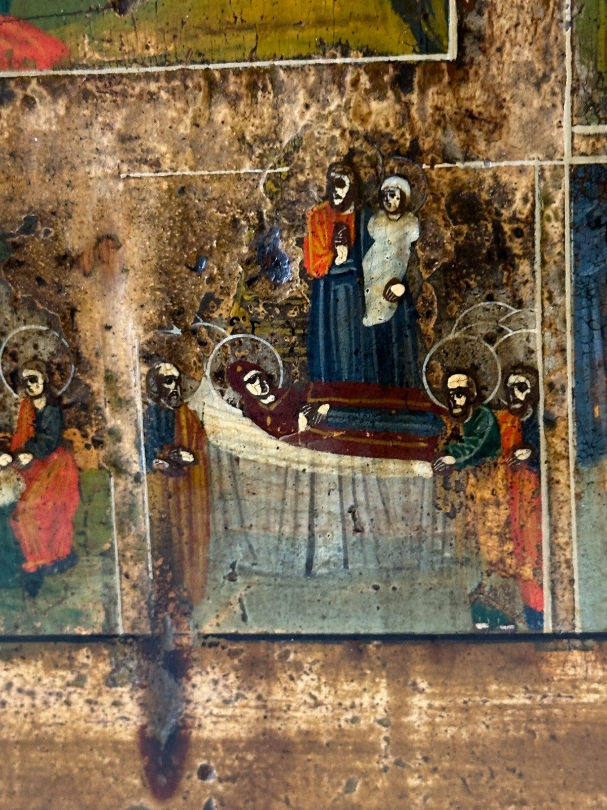 Ikone Festtagsikone - Höllenfahrt u. Auferstehung Christi - Russland um 18504