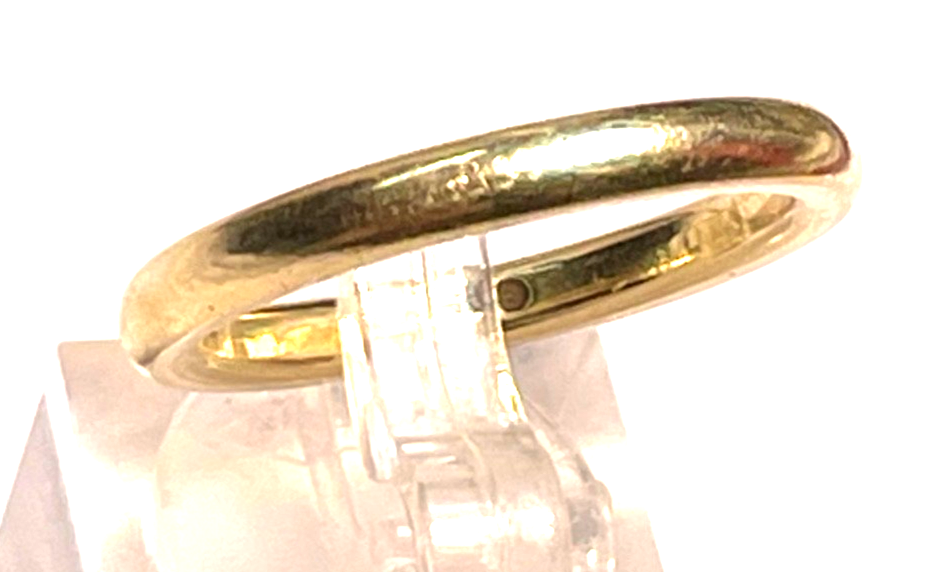 Solider massiver 585 Gelbgold Gold Ring ohne Dekor Purismus halbrund 5,47 Gr.0