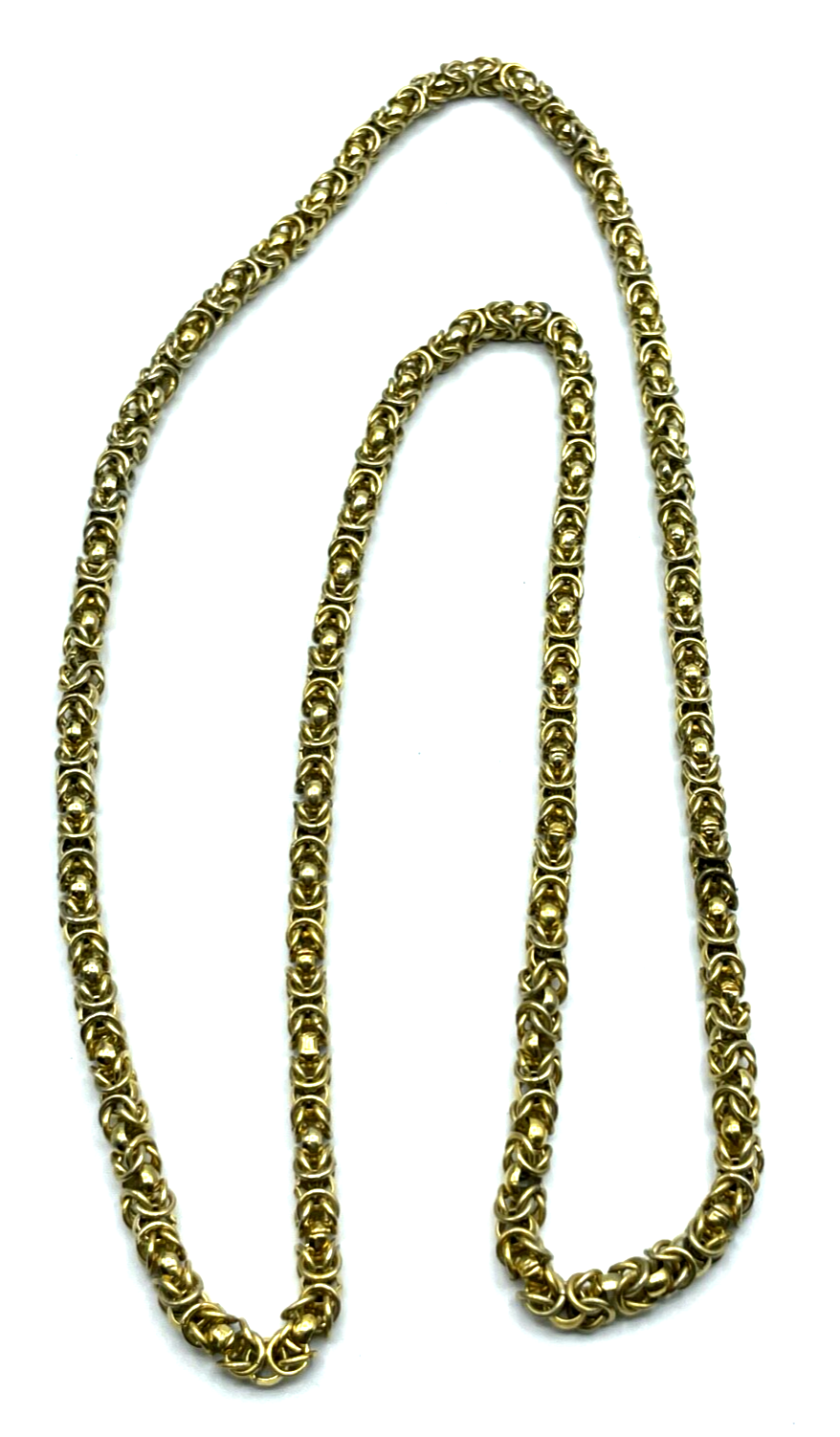 Vintage Statement Königskette L 93 cm  B 6mm vergoldet hochwertiger Modeschmuck0