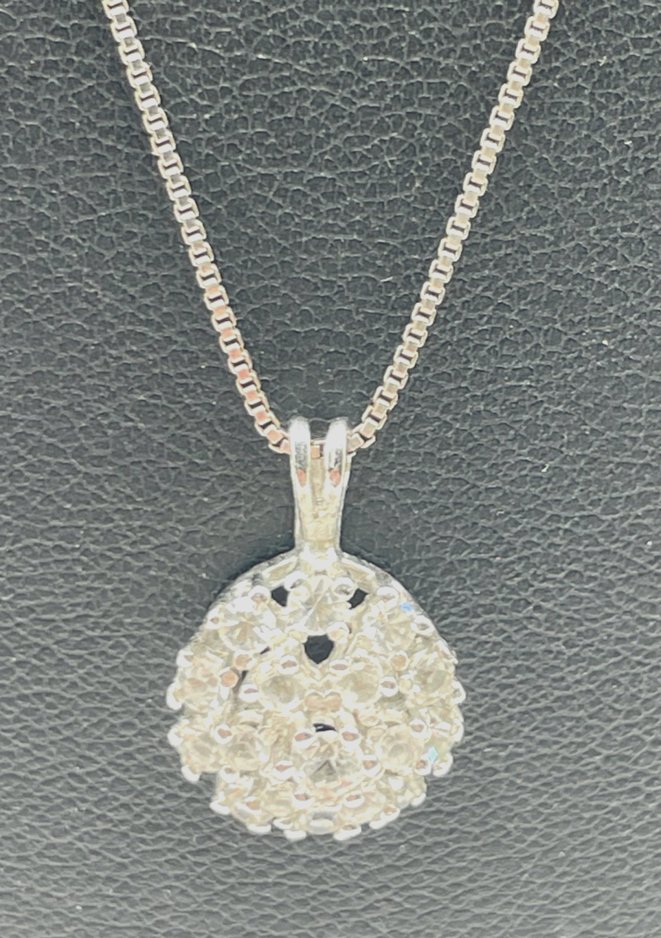 Eleganter Weißtopas Entourage Anhänger an 45 cm Venezianerkette 925 Sterling2