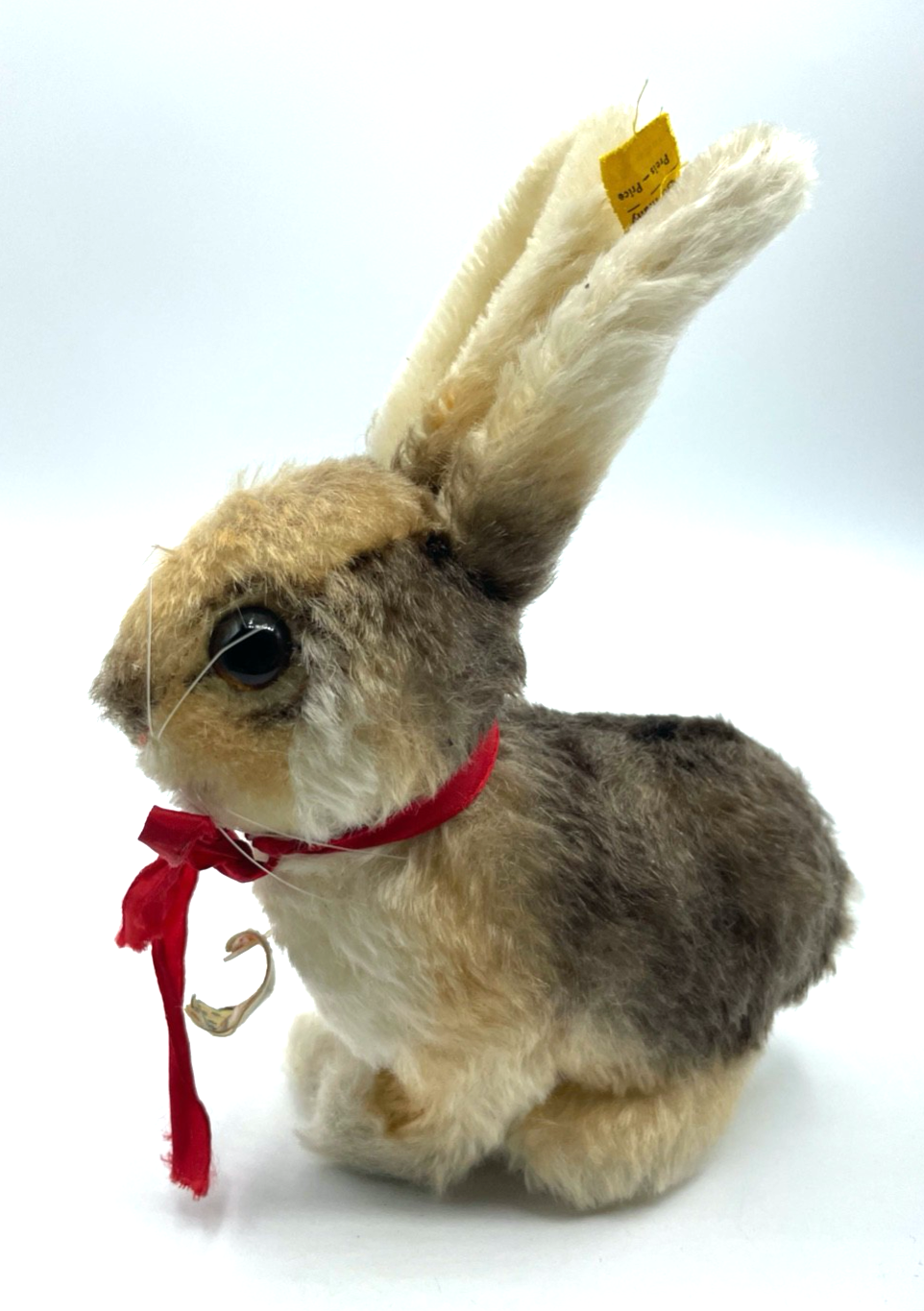 Antik Steifftier Steiff Hase Sonny gepflegt H  20 cm L 16 cm Knopf Fahne Label6