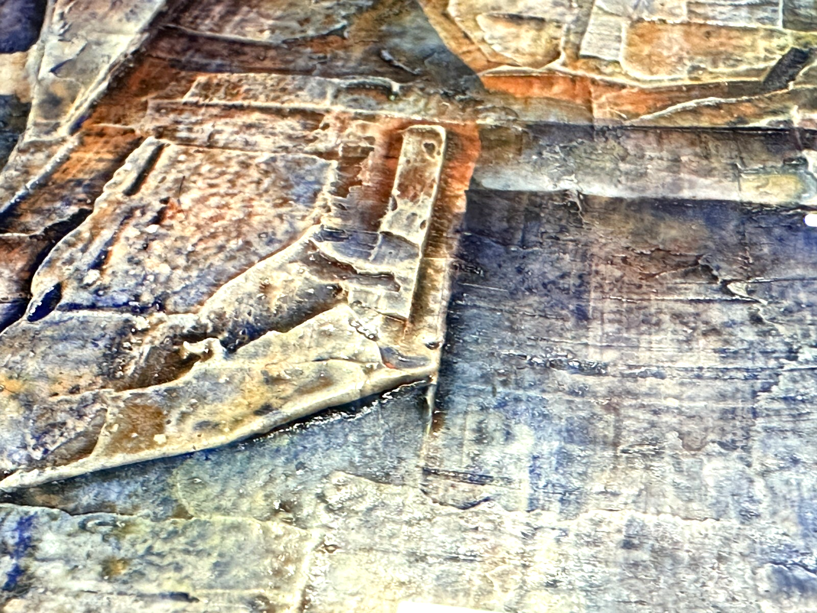 Jesus Iraizoz - Mixed Media - Abstrakte Komposition Ölfarbe - signiert  gerahmt8