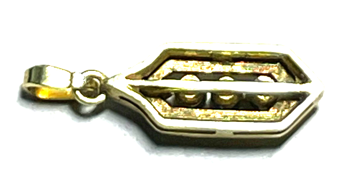 Eleganter solider 333 Gold 8 K Gold Anhänger 3 Saphire Juwelier sehr gepflegt5