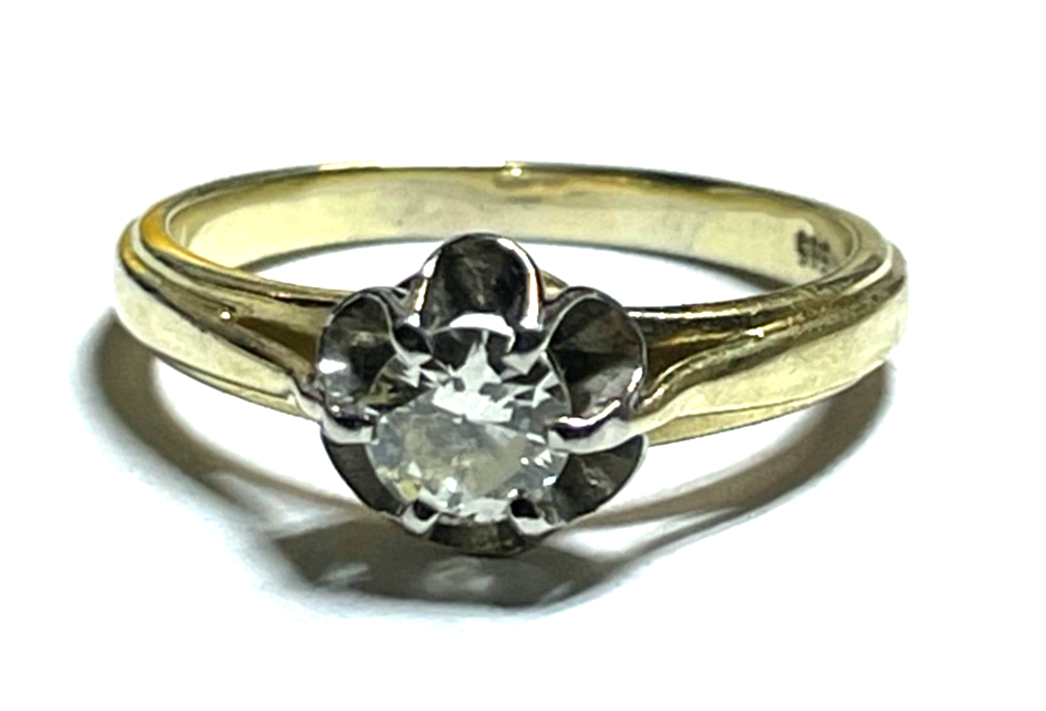 585 Gold 14 K Ring Solitär Brillant 0,5ct. Juwelier Qualität RG 54 Verlobung5