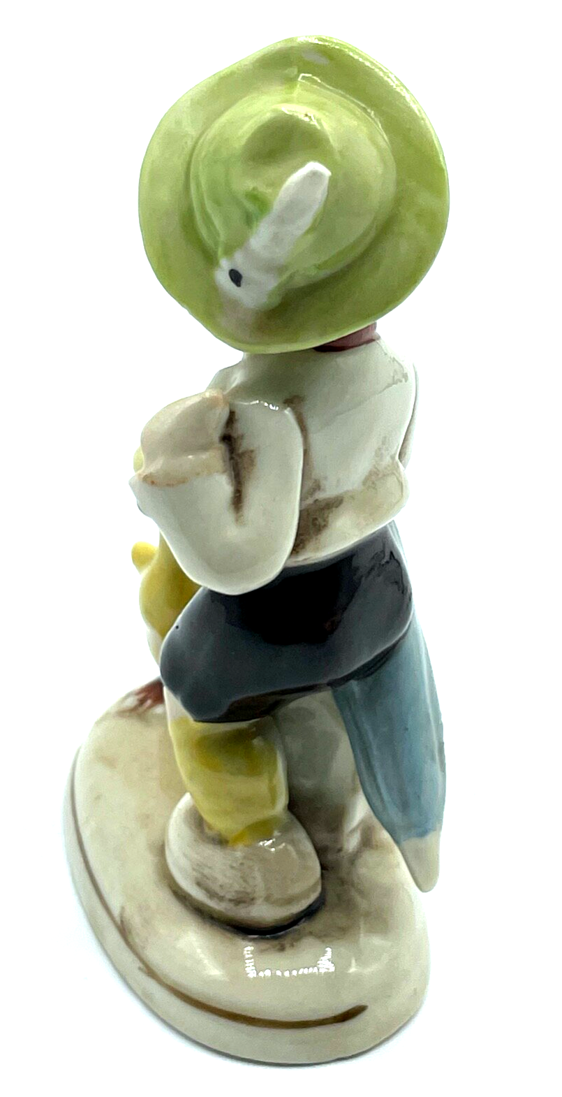Foreign 20er J Nippes Figur Porzellan Junge Bub mit Ente Handbemalt H 10 cm4