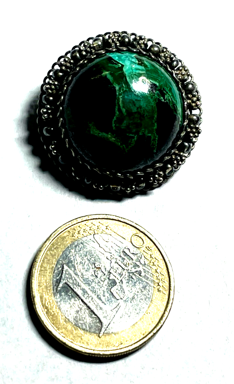 Vintage 925 Sterling Brosche variabler Anhänger mit Eilat Cabochon Handarbeit6