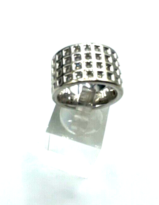 925 Silber Ring Silberring Bandring üppiger Zirkonia Besatz Ø 17,8mm RG56 massiv5