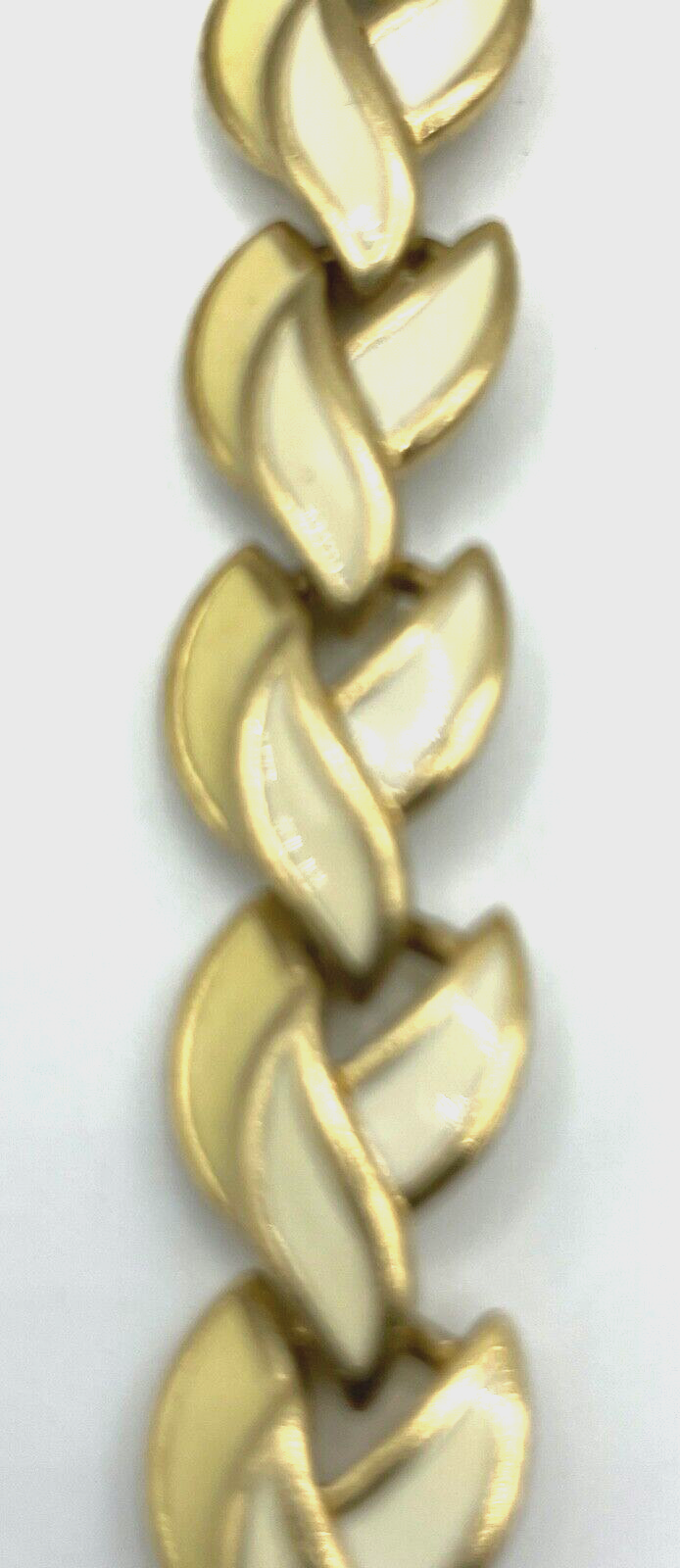Real vintage 80er Jahre Collier Emaille in Cremé Gold Beige vergoldet wie neu4