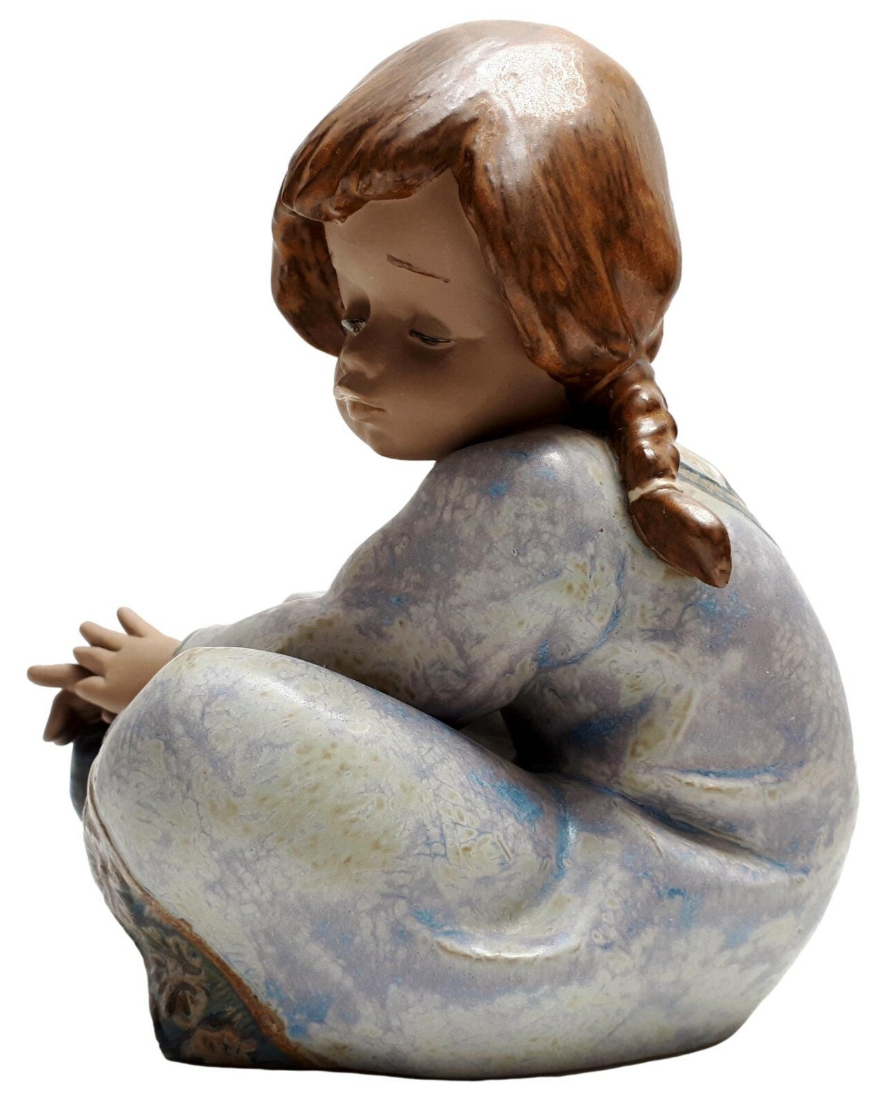 Lladro Figur - Nr.2210 - 'sitzendes Mädchen' - Keramik - polychrome Bemalung2
