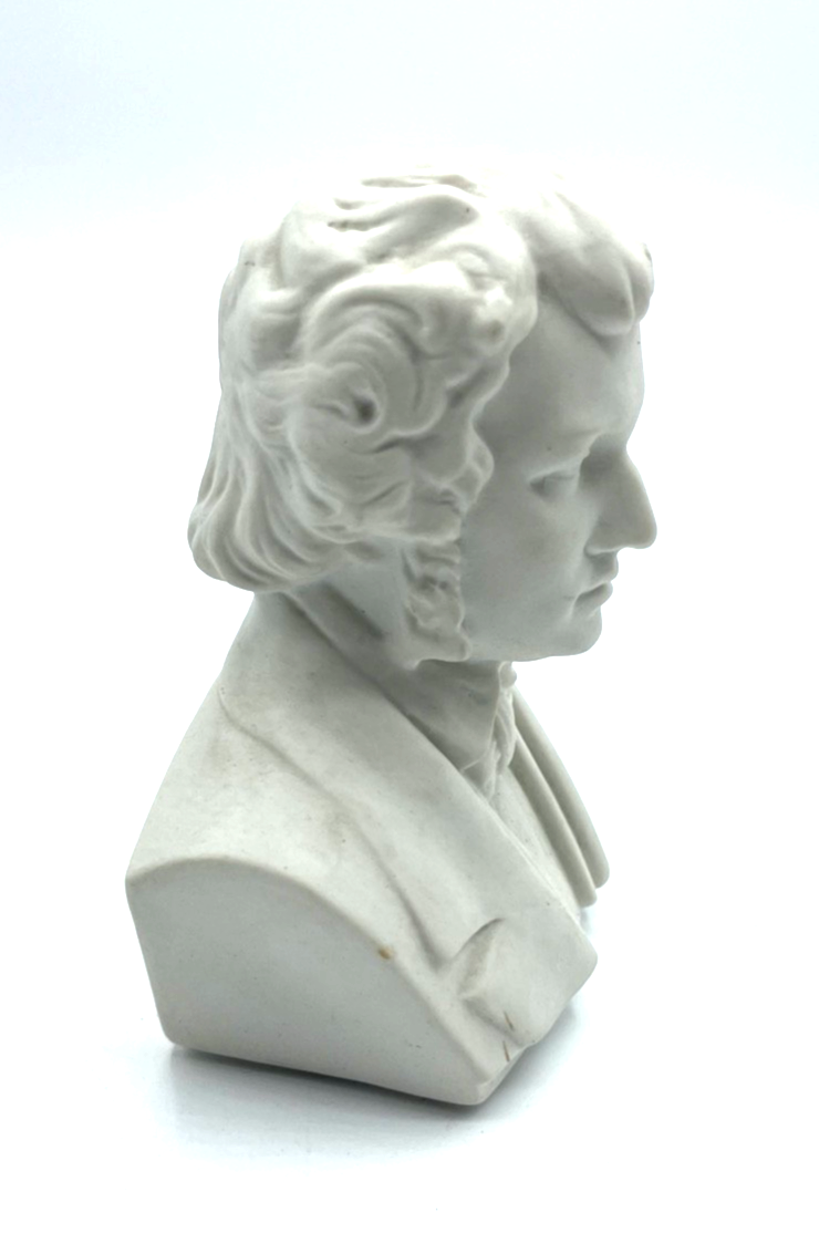 Vintage Kämmer Porzellan Biskuit Büste Frederic Chopin Komponist H 12 cm2
