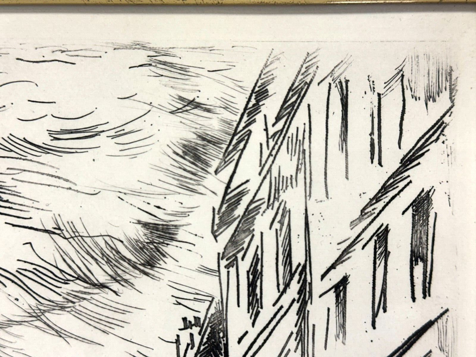 Maurice de Vlaminck 1876-1958 - Radierung - Paris - La Rue de la Glacière 19372