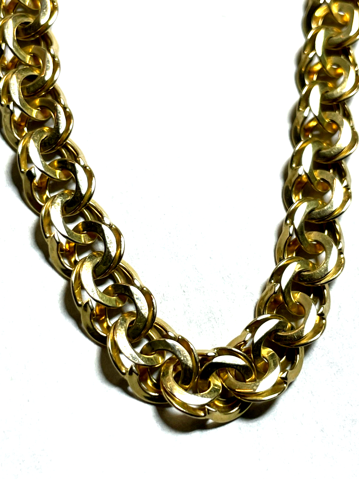 333 Gold 8 K Gelbgold Armband Garibaldi Dekor L 18,5 cm B 8 mm sehr gepflegt2