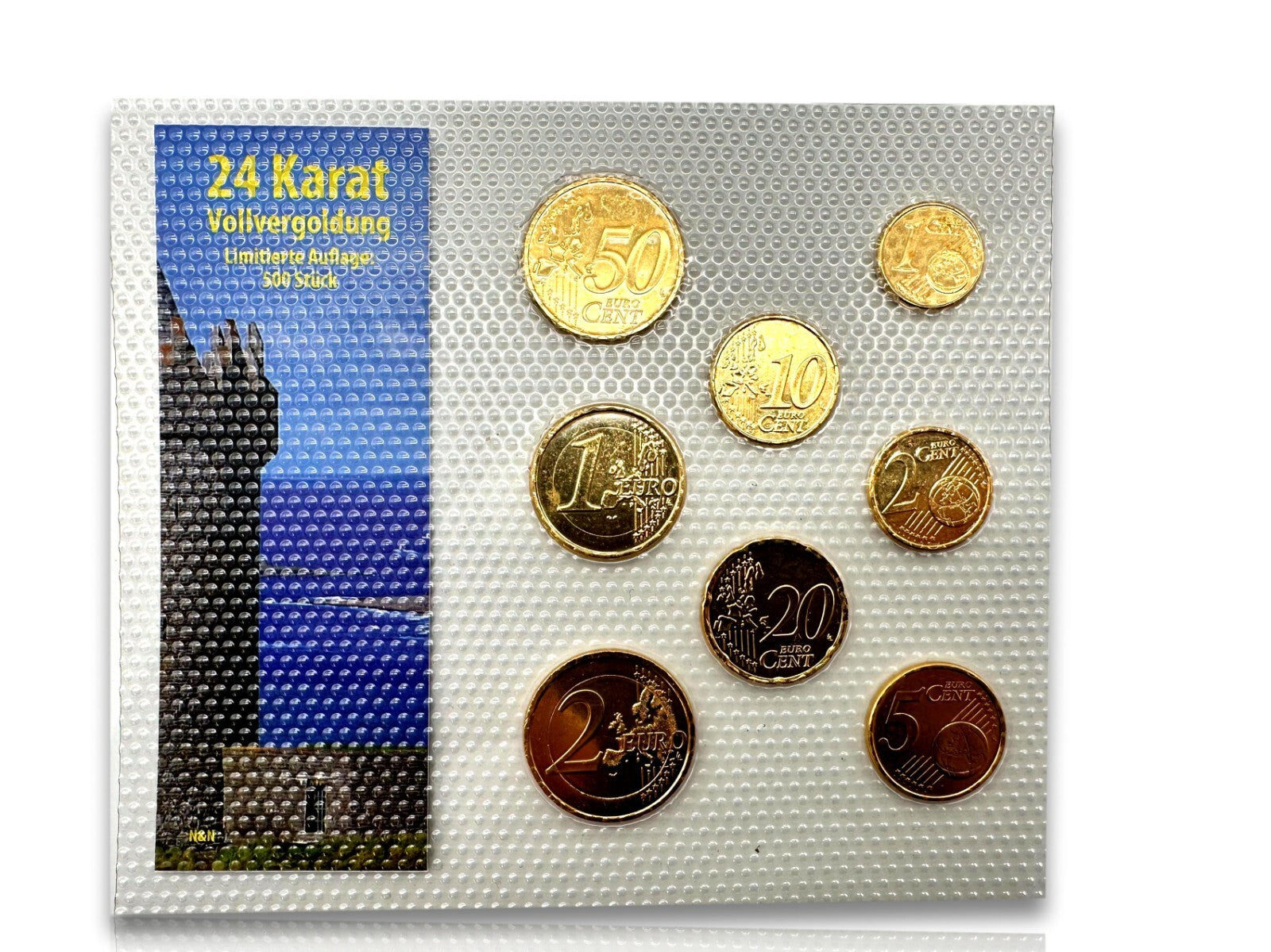 Irland KSM Kursmünzsatz 2002-2008 Euro € - 24 ct vergoldet - Limitierte Edition0