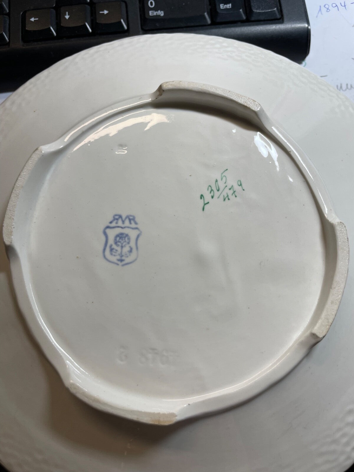 Max Roesler Rodach Keramik Korb Tischschale Rosenmuster Anbietschale gepflegt5
