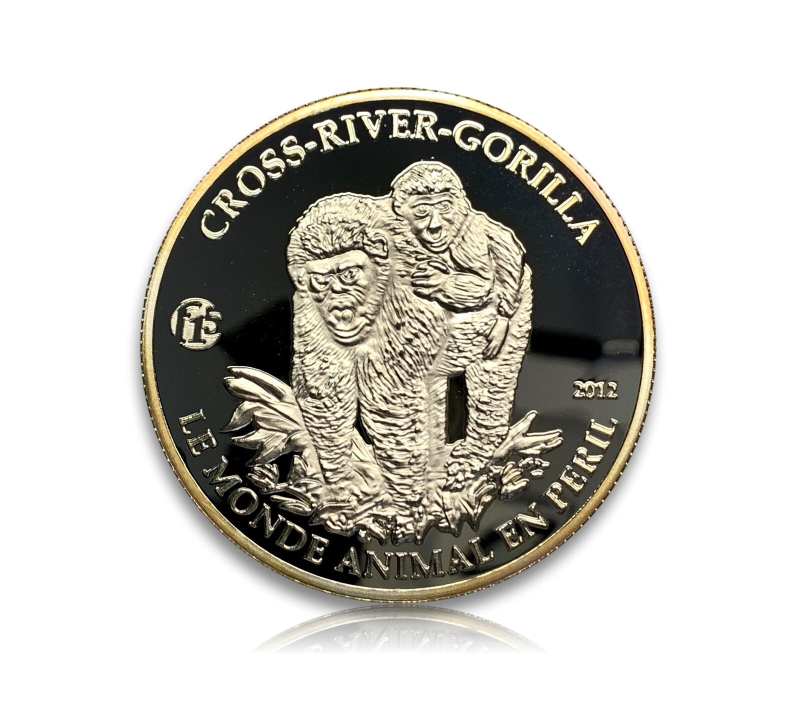 1000 FRANCS - Kamerun Cameroon - Cross-River-Gorilla - 925er Silber - Münze Coin0