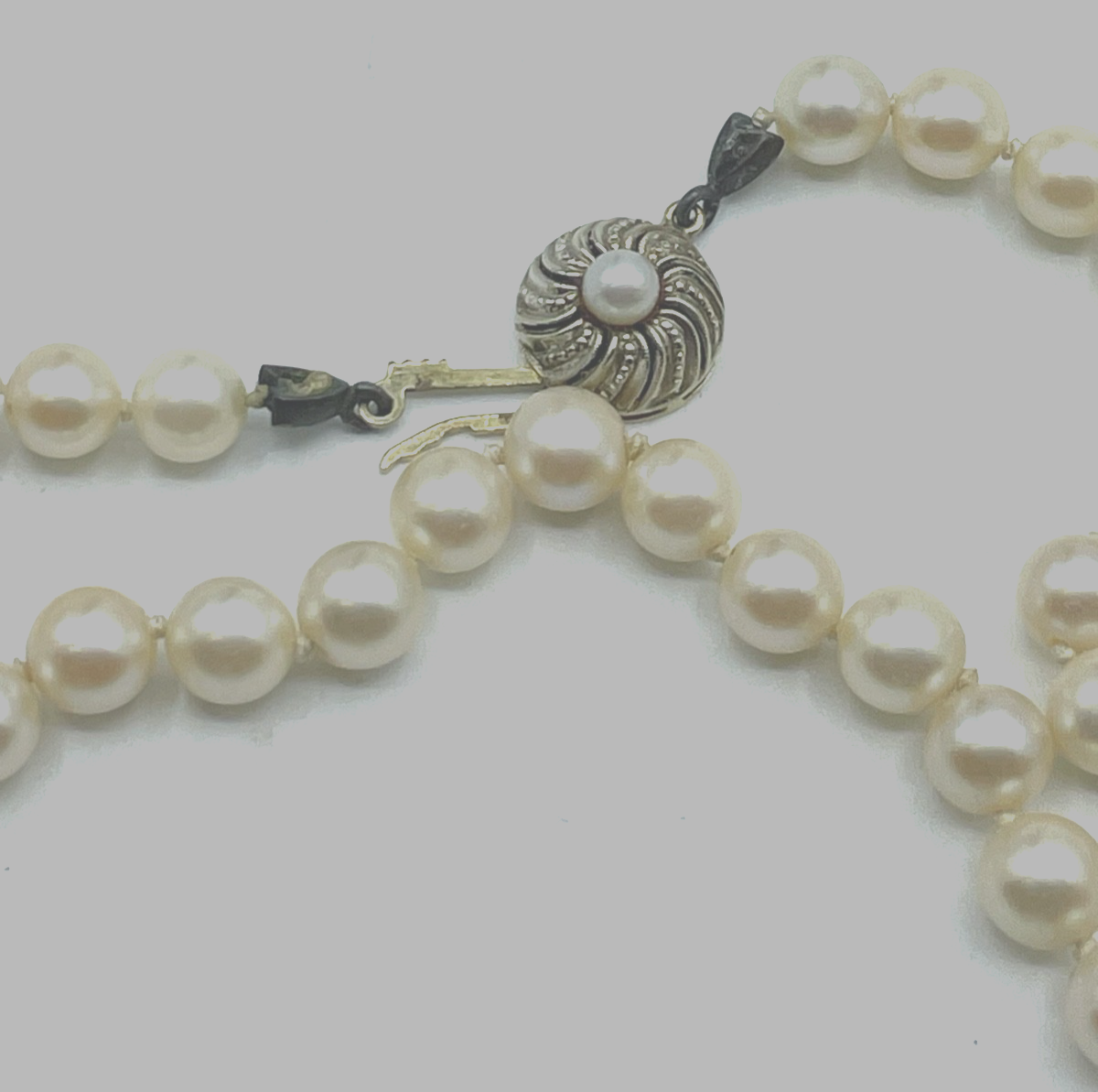 585 Gold 14 K JKa Goldschliesse bicolor an 43 cm Akoya Perlenkette Perlencollier4