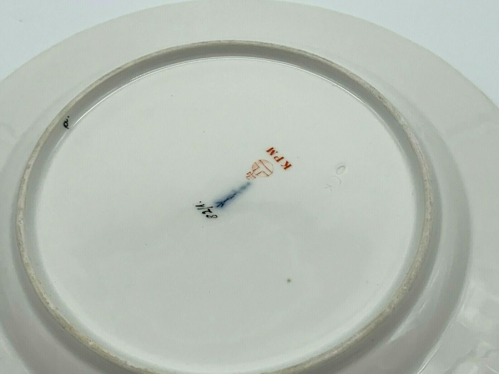 KPM - Tee- Kaffeegedeck - wohl um 1900 - Porzellan Kuchenteller Untertasse Tasse9