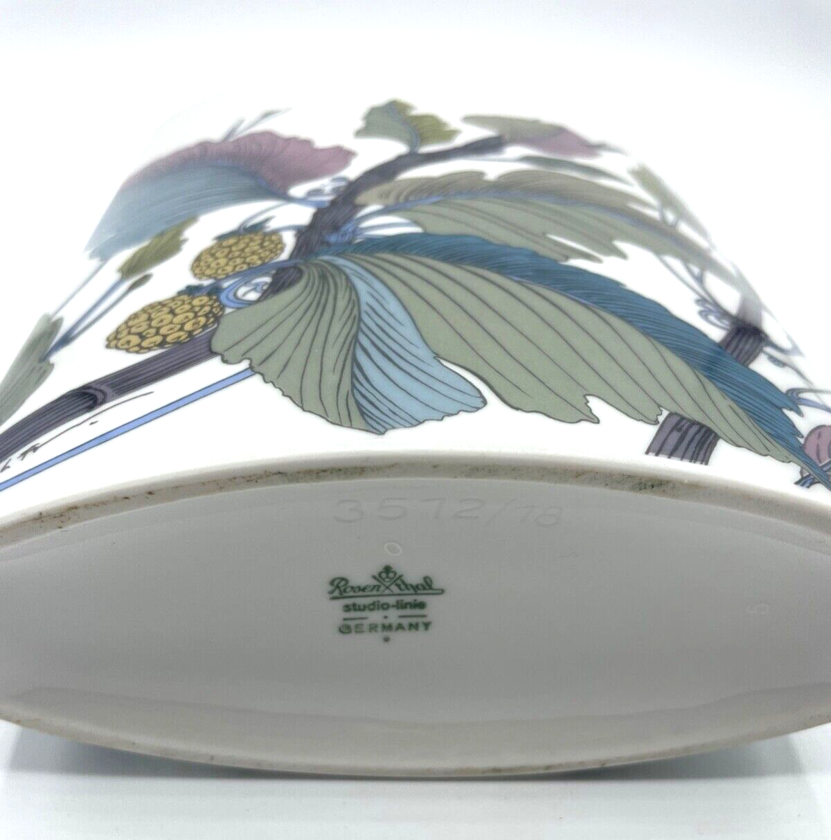 Vintage Rosenthal Porzellan Vase Alain Le Foll Brombeer Dekor studio-linie H17,55