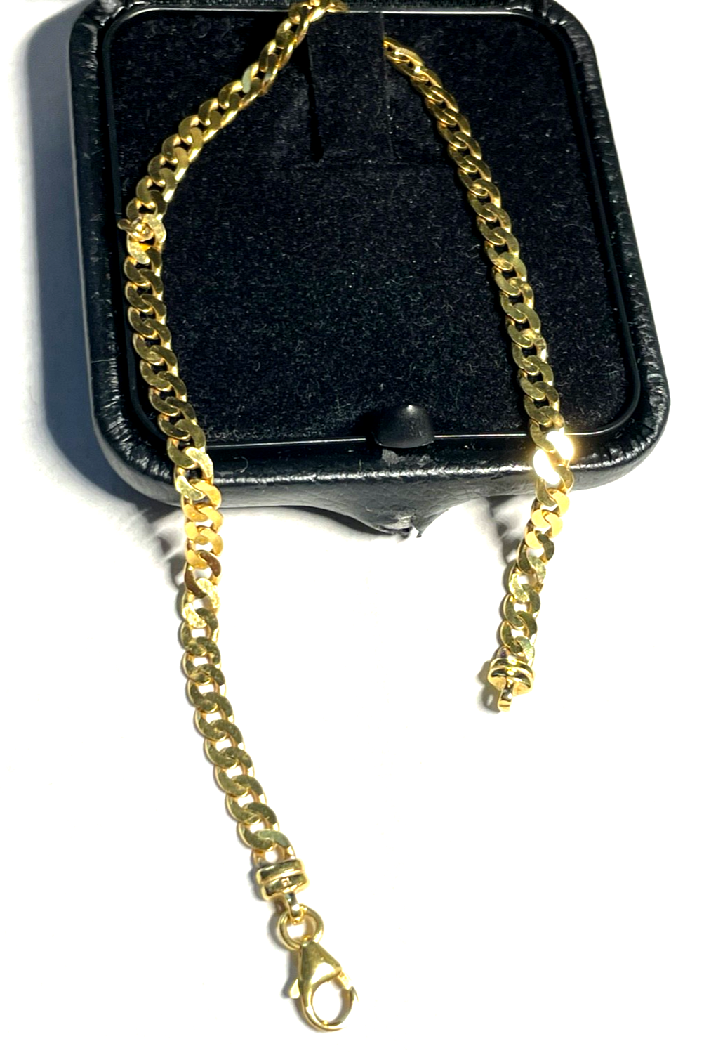 333 Gold 8 K Gelbgold Armband Flachpanzer unisex L 20 cm B 4 mm sehr gepflegt2