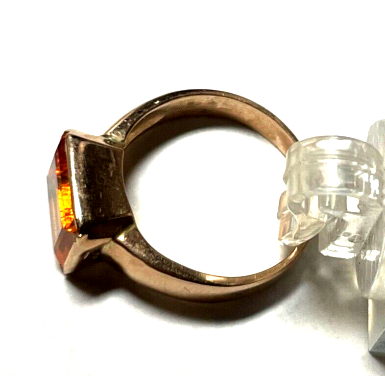 375 Gold 9 K Ring Goldtopas Ø 17 mm RG 55 Juwelier gepflegt Roségold4