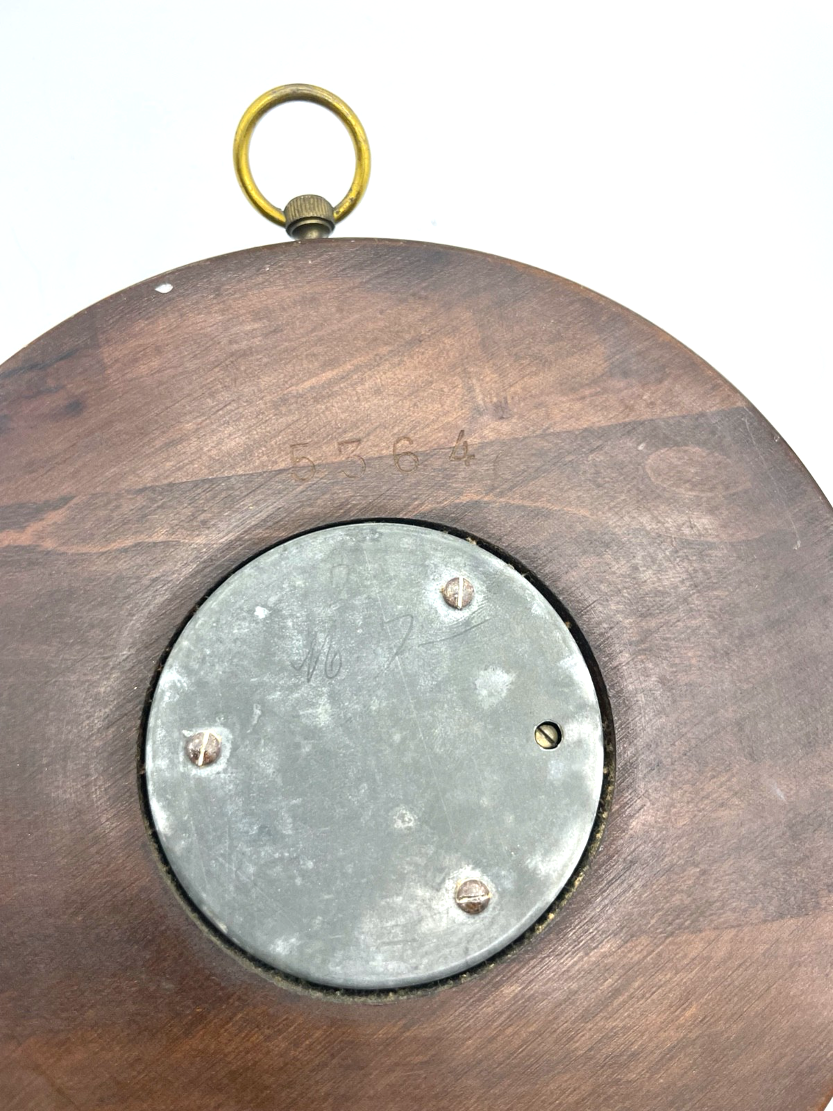 Antik Barometer um 1900-1910 funktioniert im Topzustand Ø 18 cm Holzrahmen6