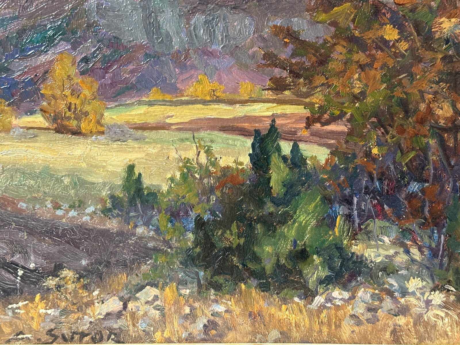 Adalbert Sutor 1895-1970 - Ol auf Karton - Fuchseck bei GP - signiert - gerahmt5