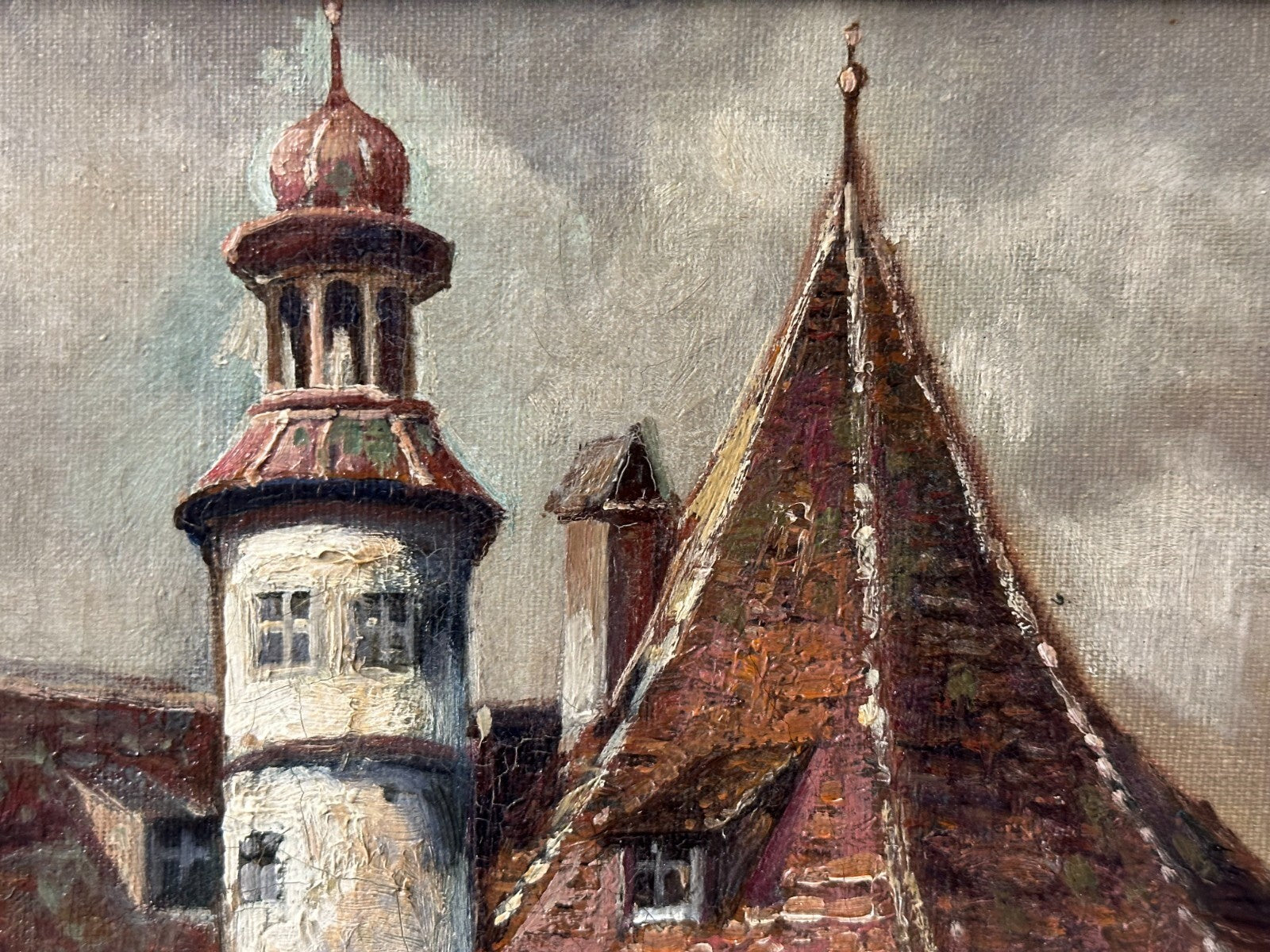 Öl auf Leinwand - Hermann Wolff - Hegereiterhaus Rothenburg a. d. T. - signiert4