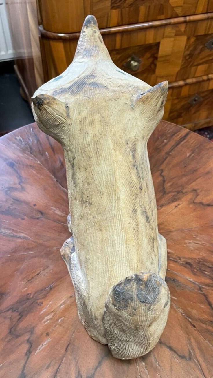 Gr. attraktive Künstler Keramik Figur Fuchs von Gloria Maliarik Skulptur Rarität10