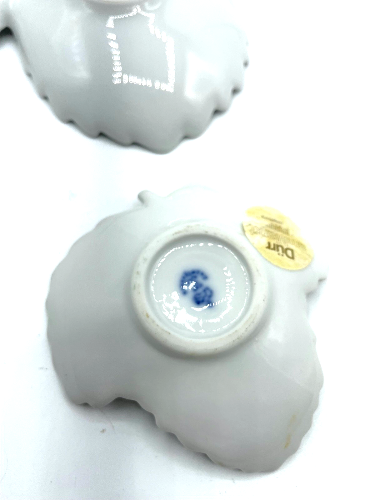 Vintage Ludwigsburg Porzellan 2 x Blatt Schale Konfekt Pralinen 2 Größen gepfl.4
