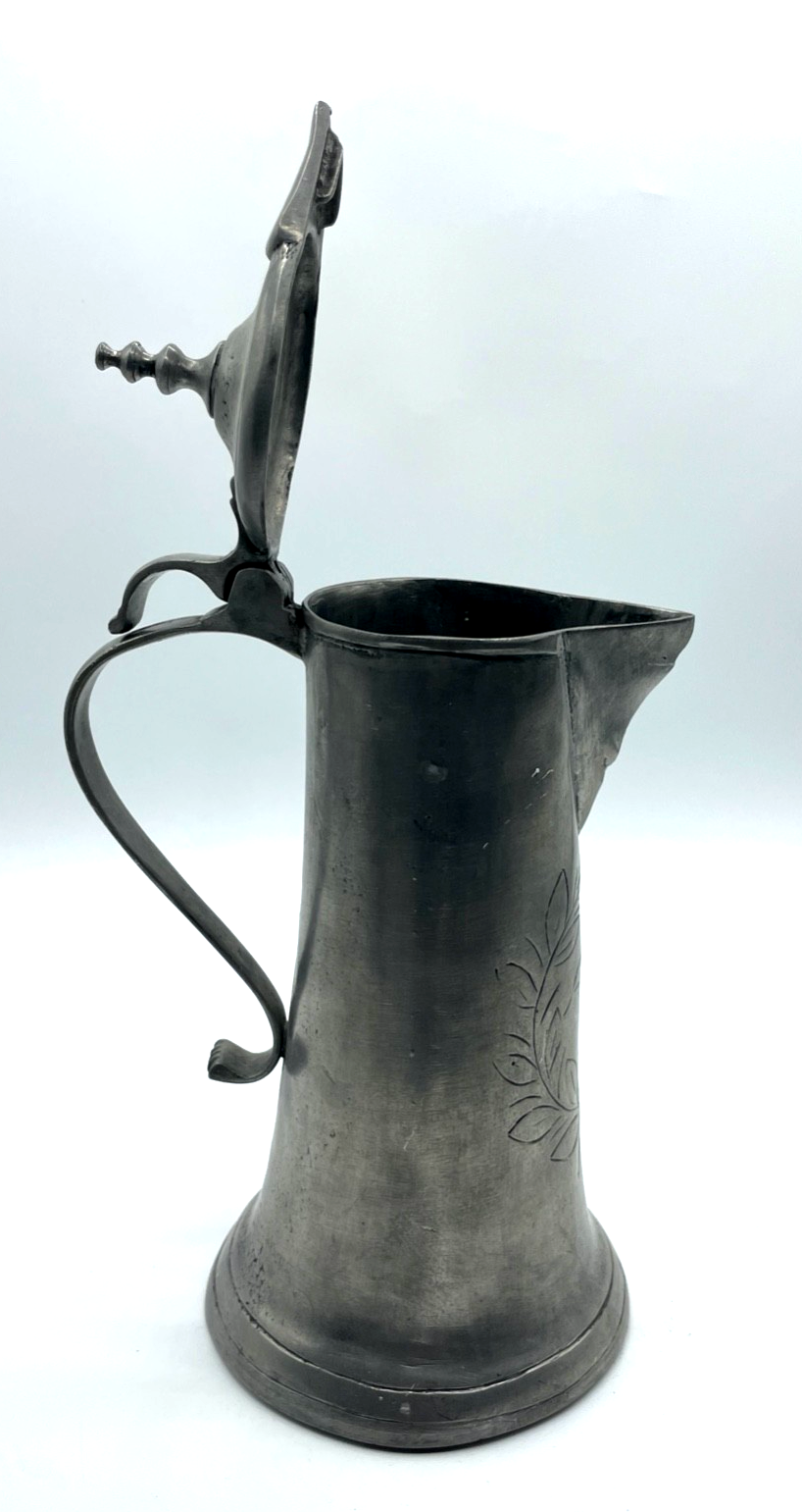 Vintage dekorativer Zinn Bierkrug Dachbodenfund AMB 1740 Replik H 25 cm6