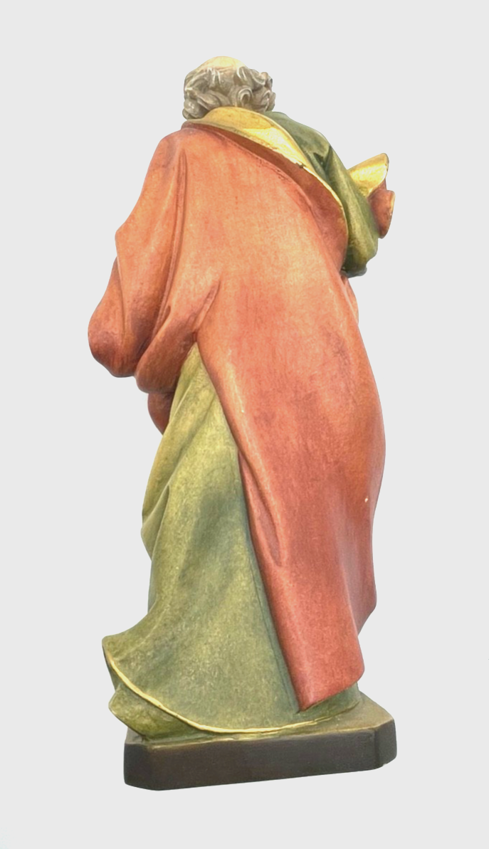 Vintage by OTCO Designer Woodcarving Holzfigur Petrus farbig gefasst H 29,5 cm10
