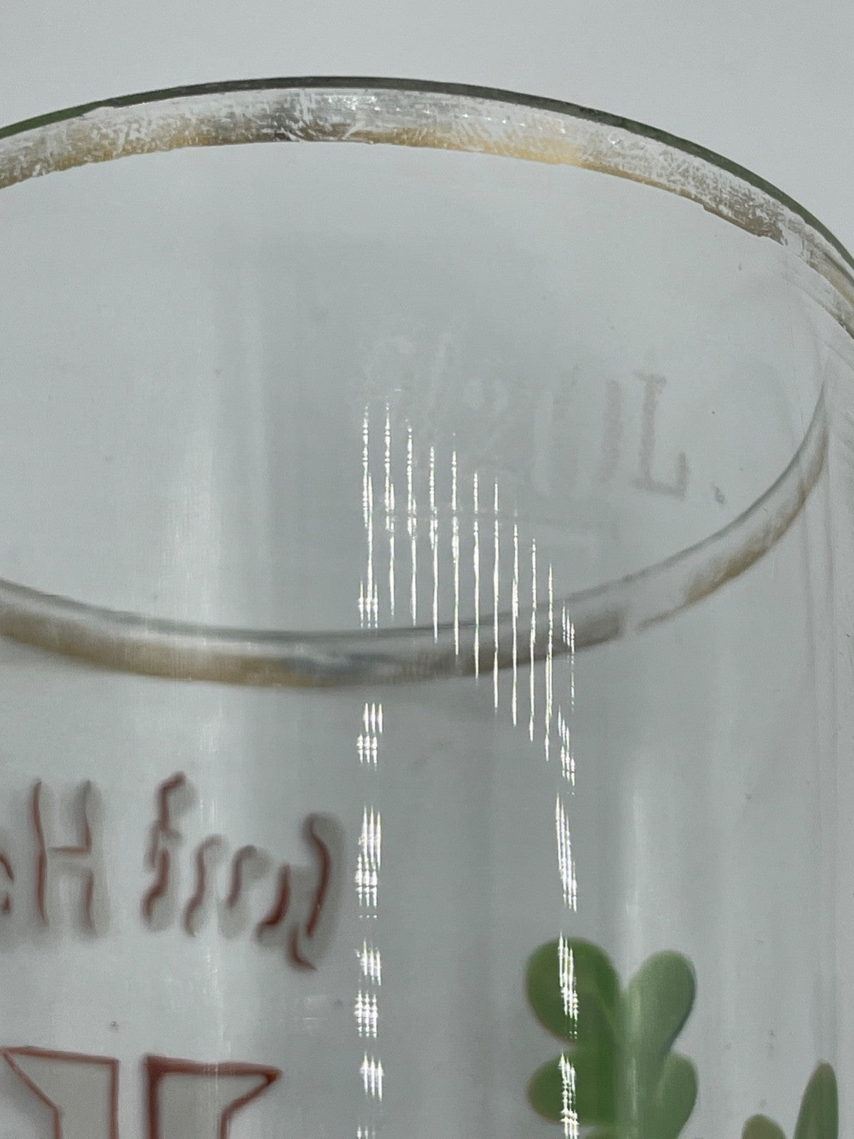 Antik Glas handbemalt Jugendstil Andenkenglas Gut Heil! Turner Bewegung um 19005