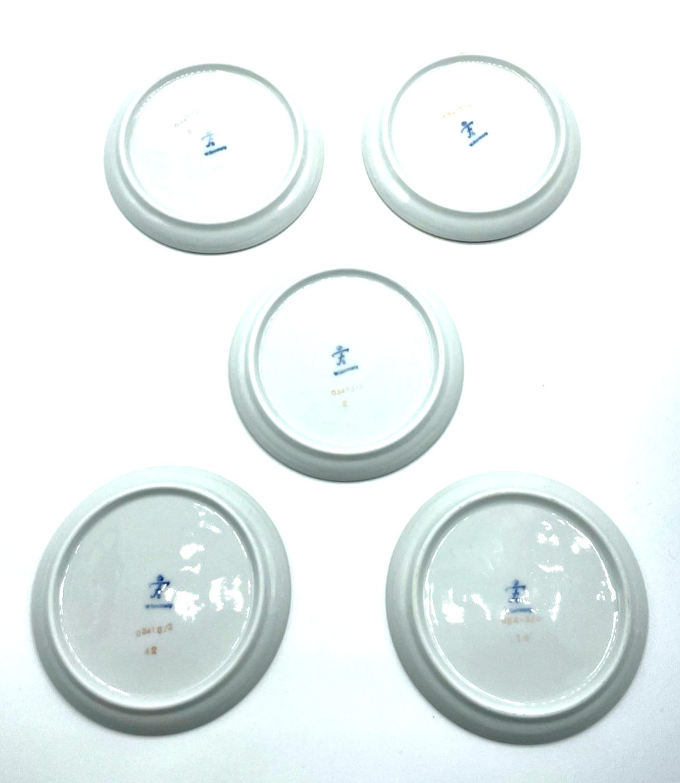 5 vintage Fürstenberg Porzellan Untersetzer Scherenschnitt Golddekor wie neu Ø107