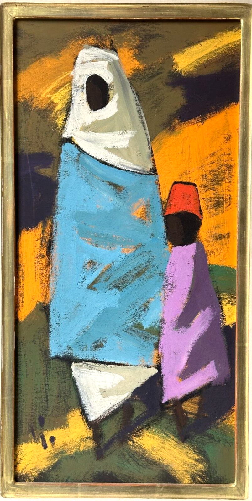 Hein Wittler 1918-2004 - Tempra auf Hartfaserplatte - Mutter mit Kind - Afrika1