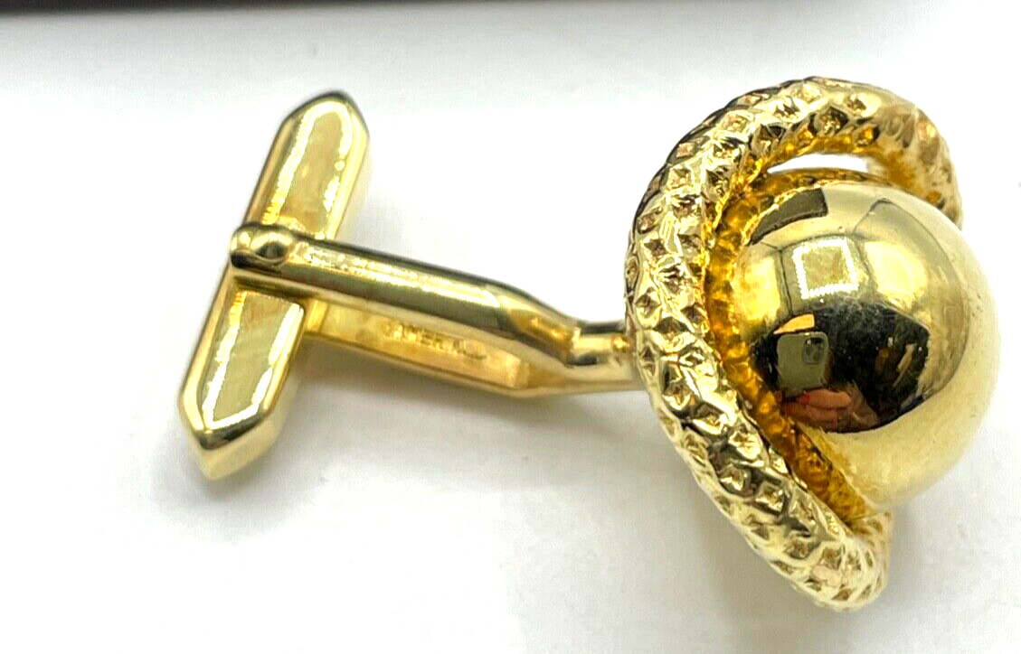 Sehr schöne Manschettenknöpfe wie neu Amerikaner Golddouble in Box elegant goldf1